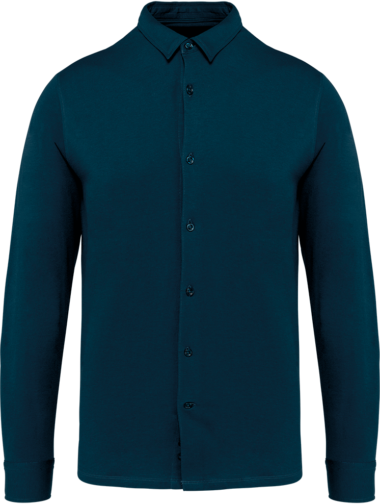 NS510 – Heren overhemd jersey biokatoen 466332