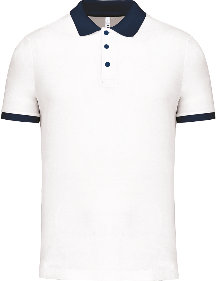 PA489 – Heren sportpolo tweekleurig 466599