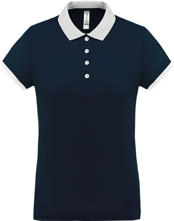 PA490 – Dames sportpolo tweekleurig 466618
