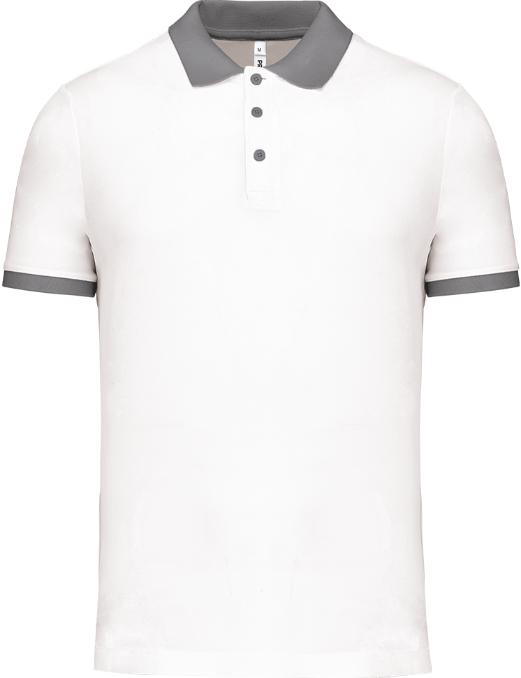 PA489 – Heren sportpolo tweekleurig 466600