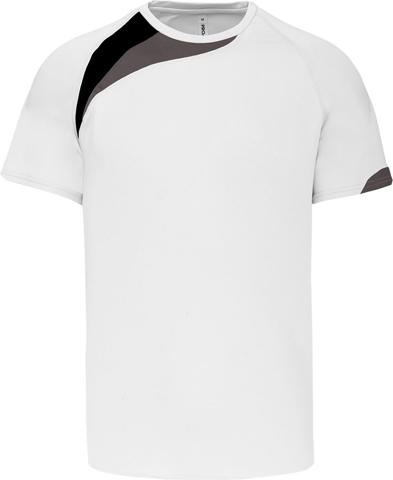 PA437 – Kinder sportshirt met contrasterend inzetstuk 466465
