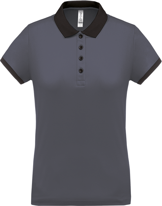 PA490 – Dames sportpolo tweekleurig 466621