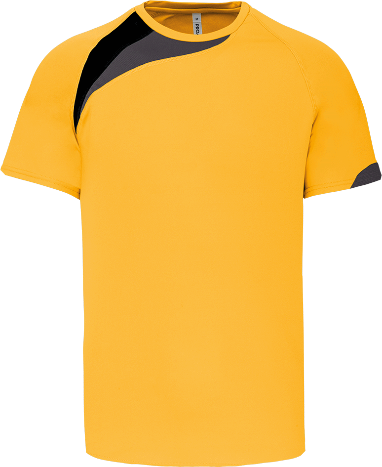 PA437 – Kinder sportshirt met contrasterend inzetstuk 466466