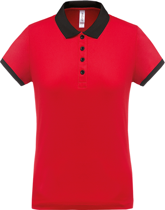 PA490 – Dames sportpolo tweekleurig 466623