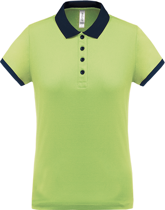 PA490 – Dames sportpolo tweekleurig 466624