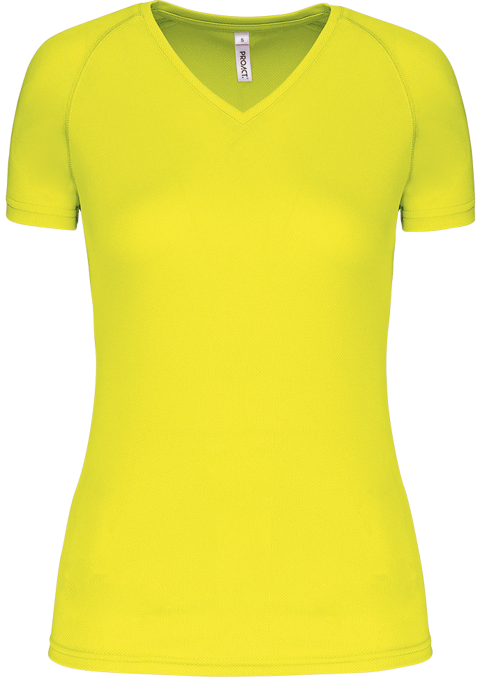 PA477 – Dames sportshirt korte mouwen V-hals 466592