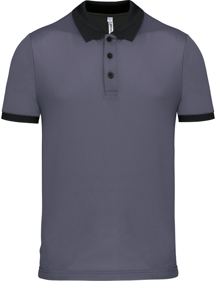 PA489 – Heren sportpolo tweekleurig 466608