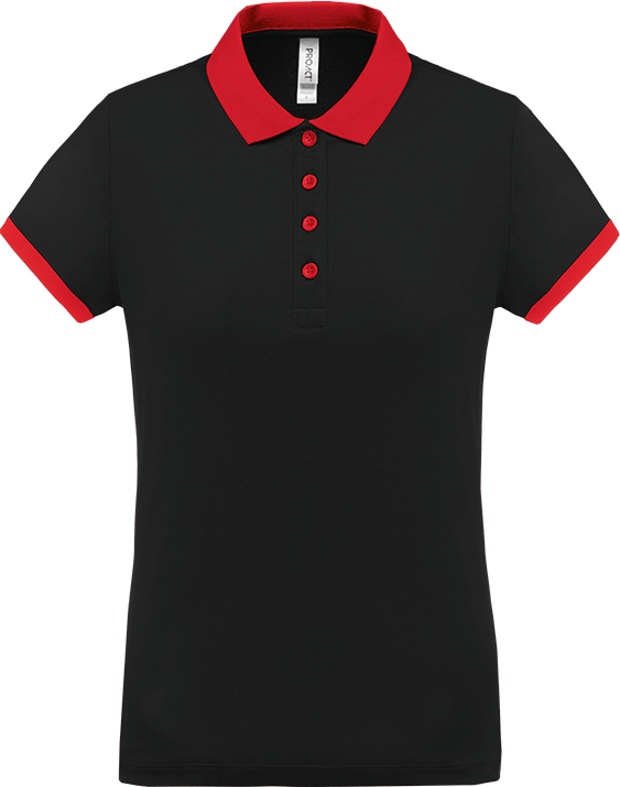 PA490 – Dames sportpolo tweekleurig 466628
