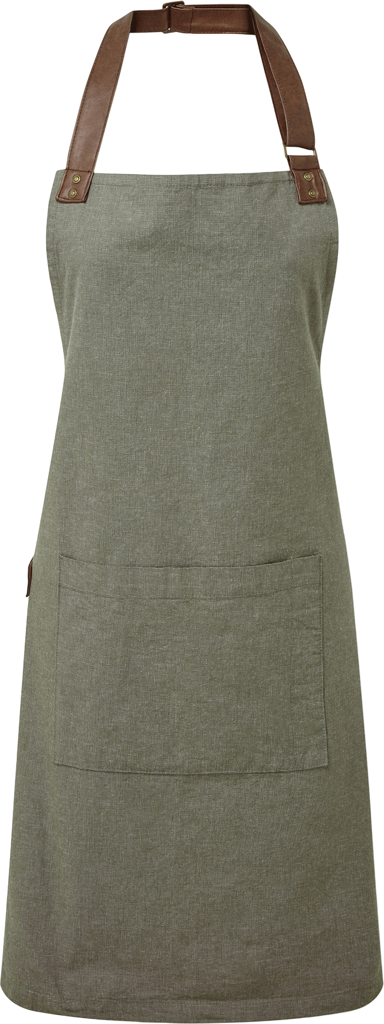 PR144 – Canvas Keukenschort met PU-Lederen Details 461368