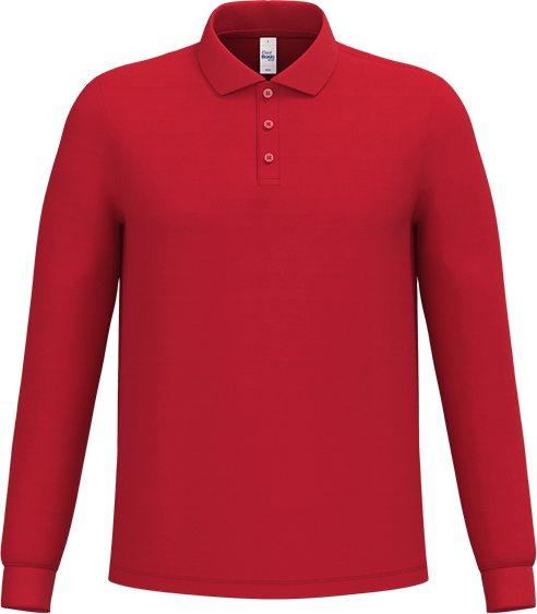 IB290 – Budget heren longsleeve polo 180gsm 460555
