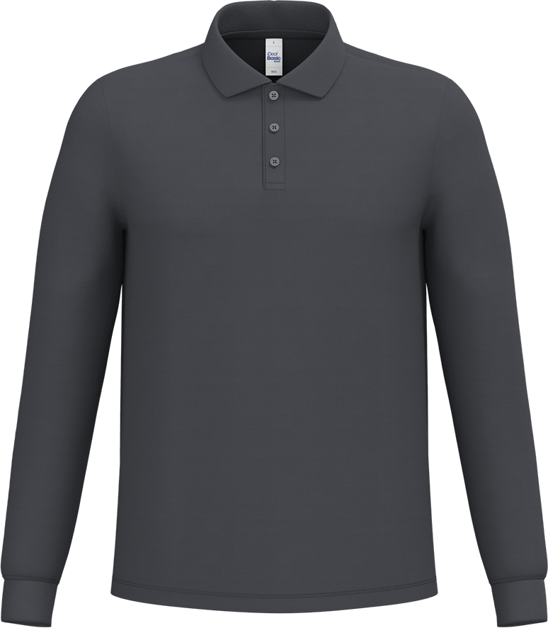 IB222 – Budget heren longsleeve polo 200gsm 467237