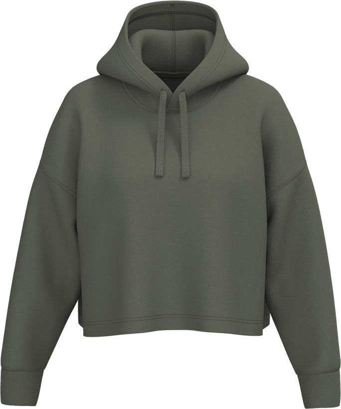 PA396 – Cropped Sport Damessweater met Capuchon 475543